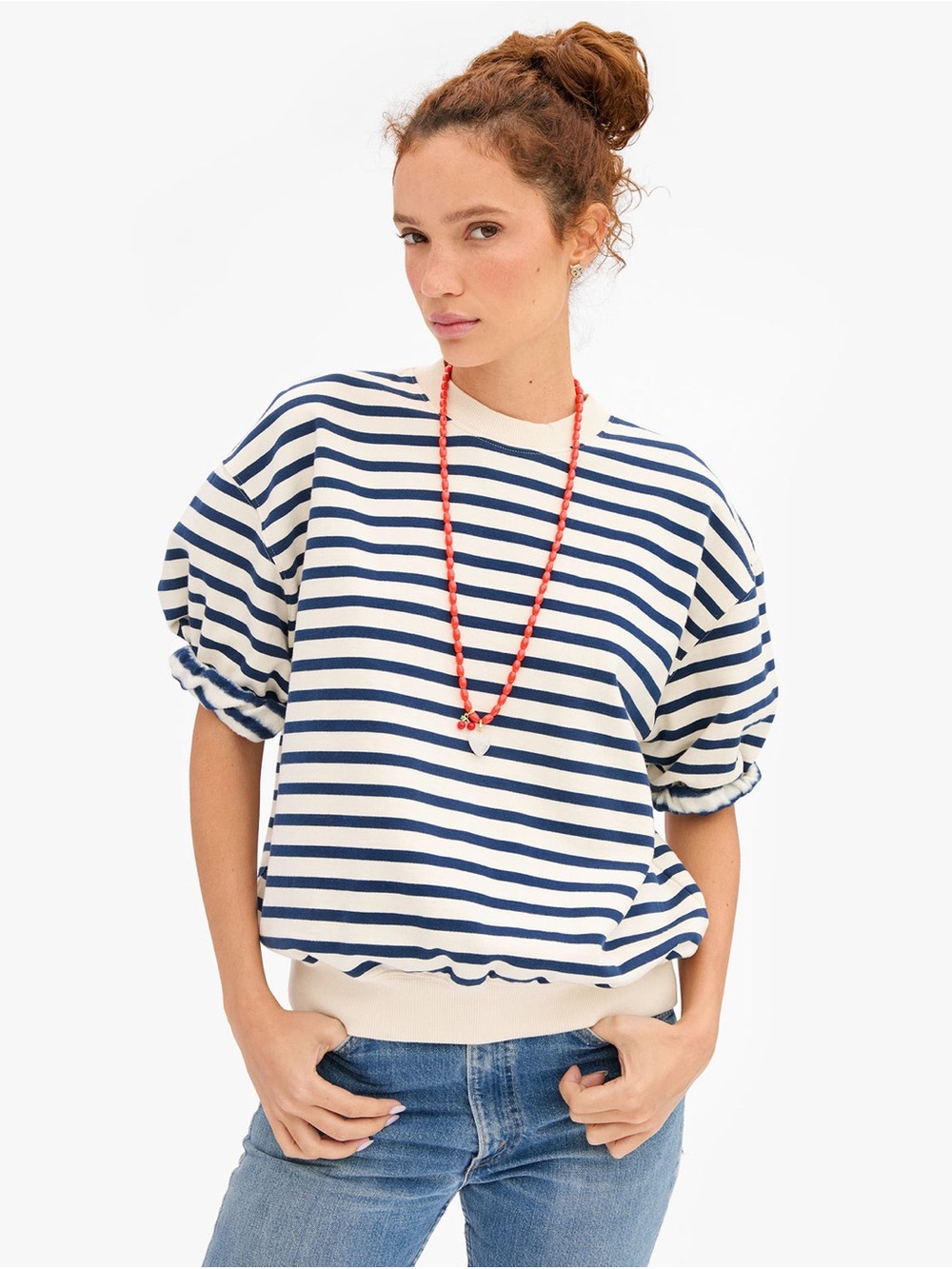 Clare V. Short Sleeve Oversized Sweatshirt - XXL